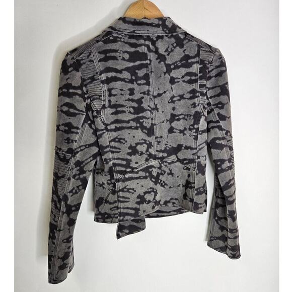 Marrakech Moto Jacket Camo Gray Small Softshell Zip Pockets Asymmetrical Zip - Picture 3 of 7